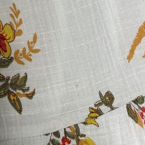 J Gee Fall Floral Tiered Maxi Skirt Sz M Cream Fairy Boho Coquette Festival - Picture 7 of 16